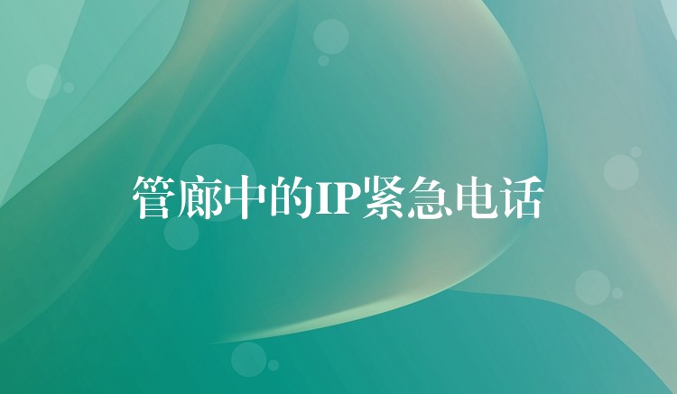 管廊中的IP紧急电话 管廊中的IP紧急电话