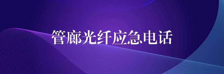  管廊光纤应急电话