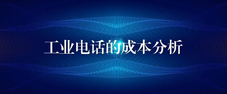  工业电话的成本分析