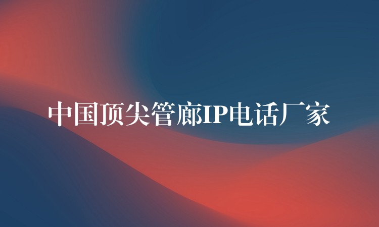  中国顶尖管廊IP电话厂家
