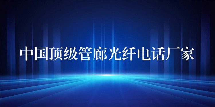  中国顶级管廊光纤电话厂家