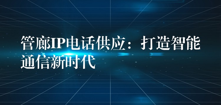 管廊IP电话供应:打造智能通信新时代 管廊IP电话供应:打造智能通信新时代