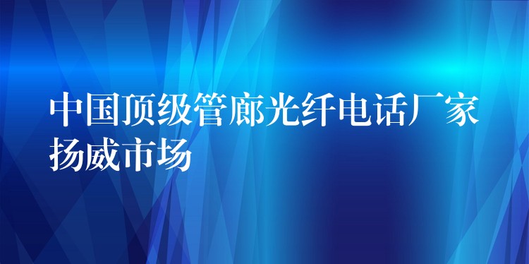 中国顶级管廊光纤电话厂家扬威市场 中国顶级管廊光纤电话厂家扬威市场