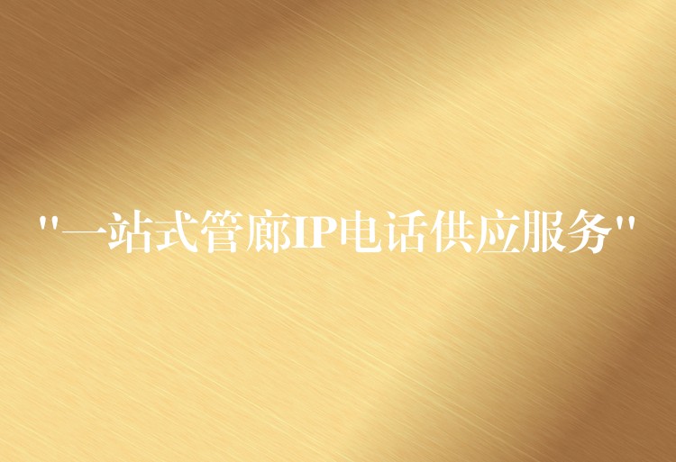 “一站式管廊IP电话供应服务” “一站式管廊IP电话供应服务”