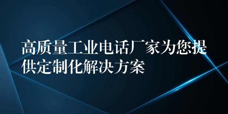 高质量工业电话厂家为您提供定制化解决方案 高质量工业电话厂家为您提供定制化解决方案