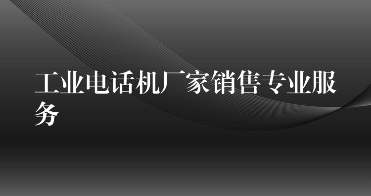  工业电话机厂家销售专业服务