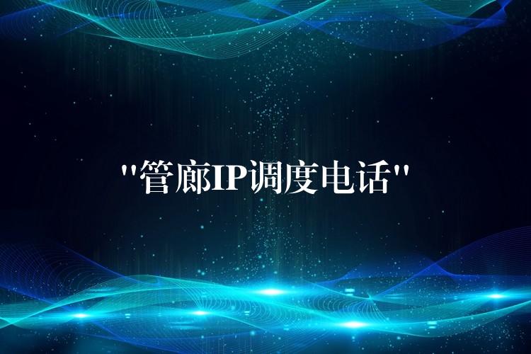  “管廊IP调度电话”