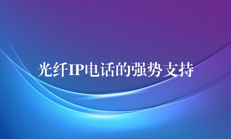 光纤IP电话的强势支持 光纤IP电话的强势支持
