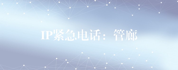 IP紧急电话:管廊 IP紧急电话:管廊