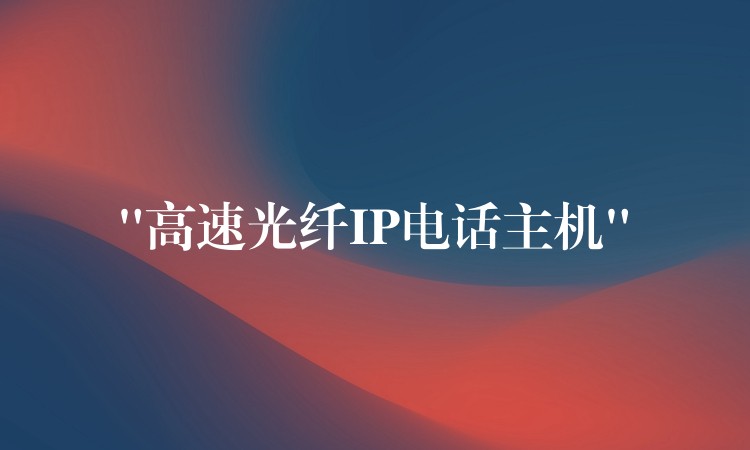  “高速光纤IP电话主机”