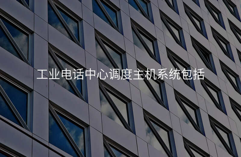  工业电话中心调度主机系统包括