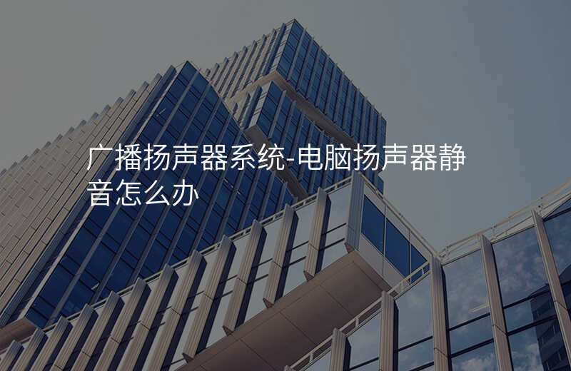  广播扬声器系统-电脑扬声器静音怎么办