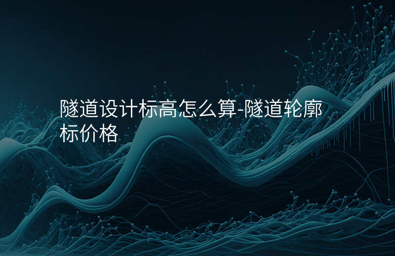  隧道设计标高怎么算-隧道轮廓标价格